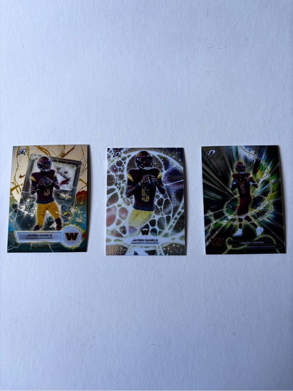 Washington Commanders Jayden Daniels Card Lot (3) Topps Resurgence Voltaic